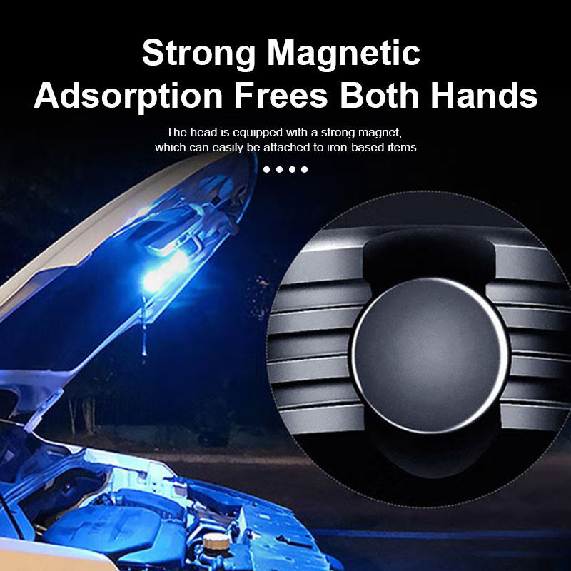 Aluminum Alloy Ultra-Strong Light - A Black Multi-Functional Solar Flashlight That Can Be Used For Emergency Escape In Cars.