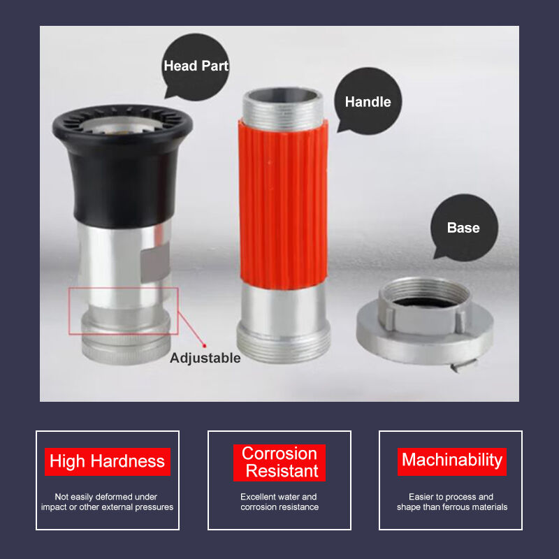 High Hardness Aluminum Alloy Spray Shower Water Gun For Firefighting Farmland Irrigation Leak Proof Durable