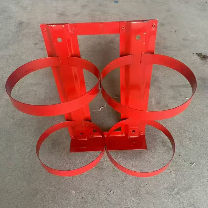 Fire Extinguisher Bracket For 4KG Models Red Iron Plate Wall Mount Holder With 2cm Ring For Office Factory Warehouse Safety Equipment