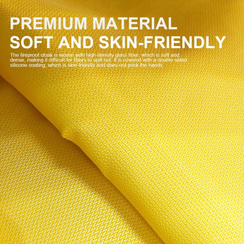 Industrial Fire Protection Silicone Coated Fire Blanket 700°C Heat Resistant Emergency Blanket With Hood For Full Body Safety