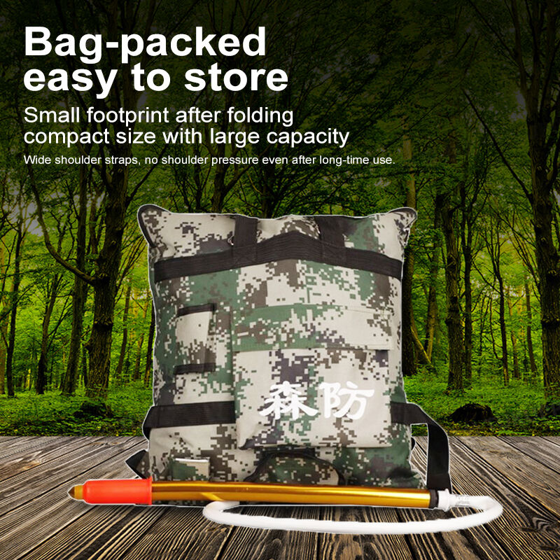 Reciprocating Water Mist Fire Extinguisher Backpack Type 2.5kg Lightweight Dual-Nozzle Direct/Scattered Spray for Wildfire