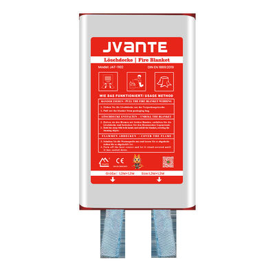 Boîte de couverture incendie en fibre de verre 1,2 m*1,2 m Couleur: blanc Ruban bleu Matériau en fibre de verre