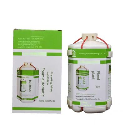 Capacité de remplissage du dispositif d'extinction automatique d'incendie de type mousse: 1 litre, durée de validité: 3 ans