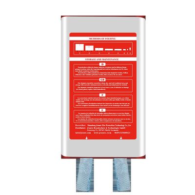 Boîte de couverture incendie en fibre de verre 1,2 m*1,2 m Couleur: blanc Ruban bleu Matériau en fibre de verre