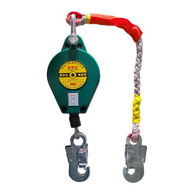 Dispositif antichute à enrouleur automatique 150 kg, câble en acier, protection antichute pour la construction